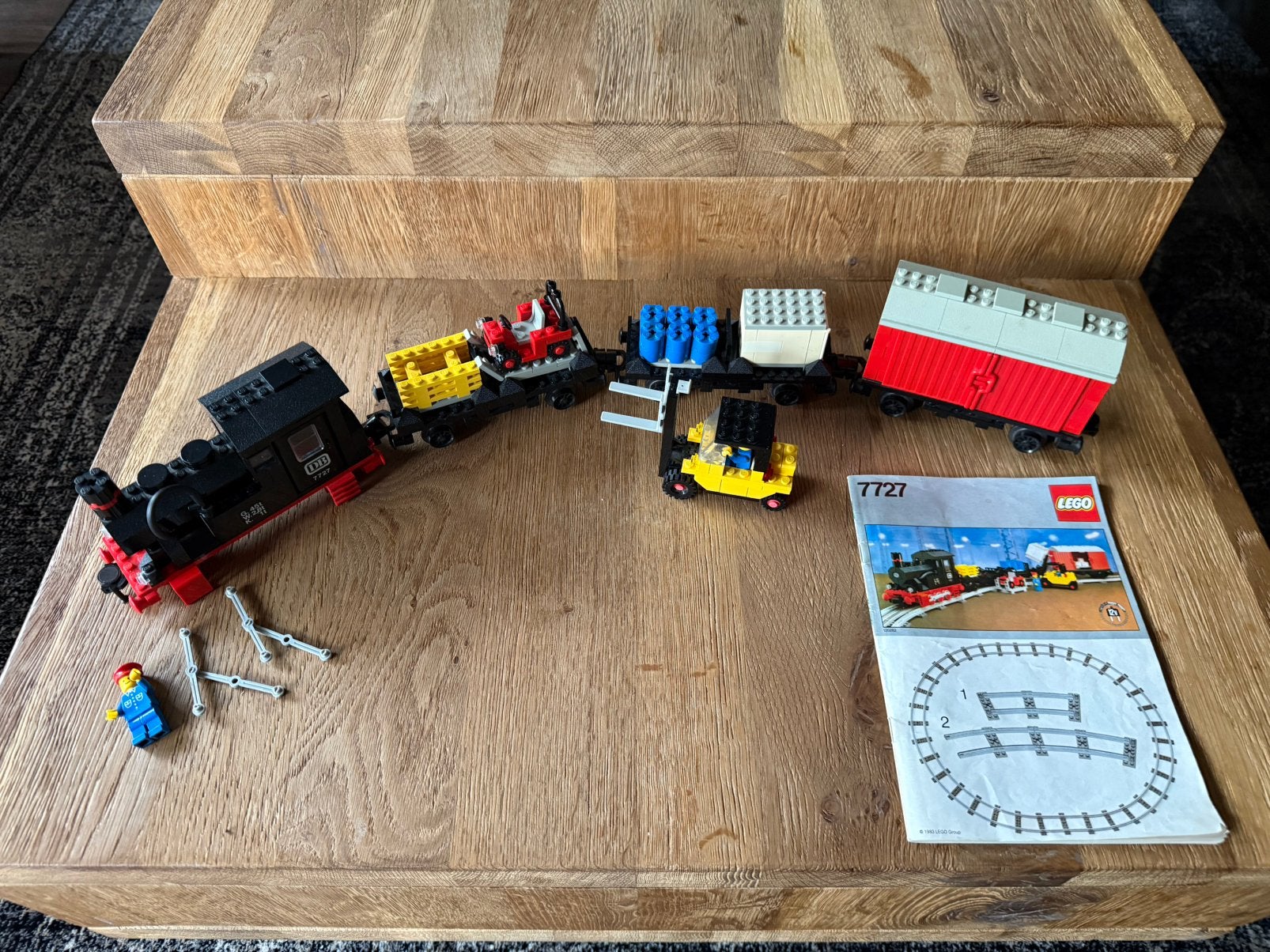 Lego 12v trein 7727 met wagons boekje, zonder motor!, Kinderen en Baby's, Ophalen of Verzenden, Gebruikt, Lego