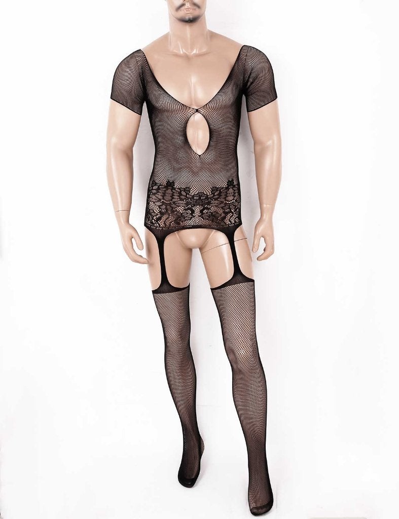 Heren zwarte body 2, Verzenden, Zwart, Overige typen