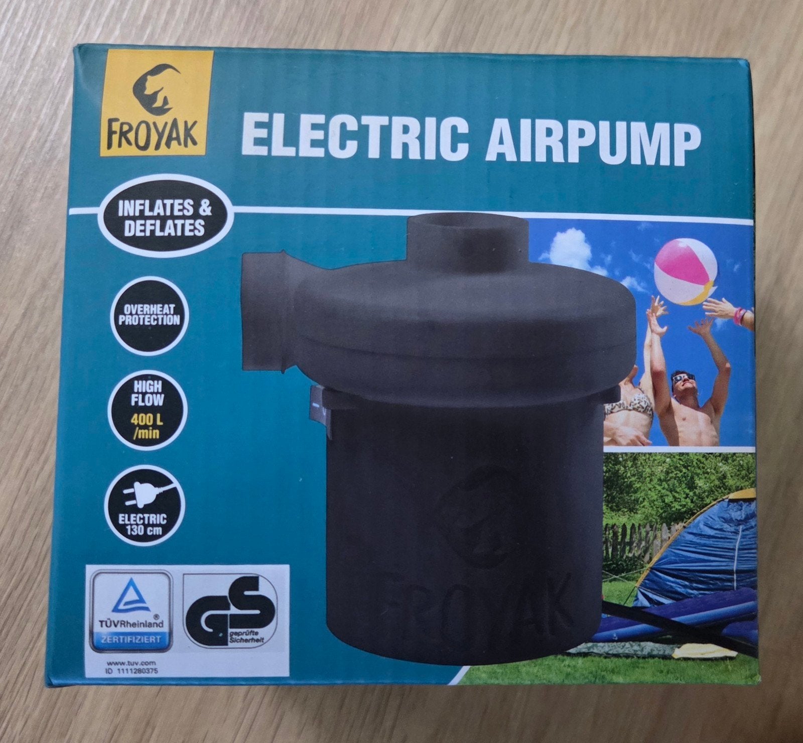 Froyak Elektrische Luchtpomp - Nieuwstaat!, Caravans en Kamperen, Ophalen of Verzenden, Nieuw