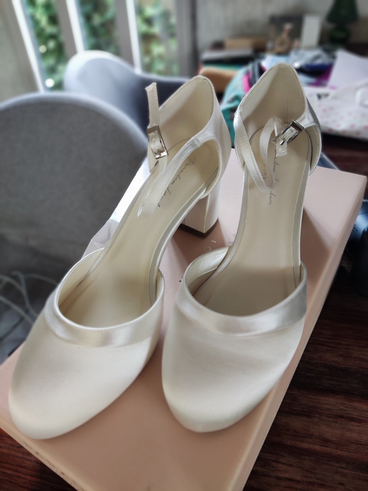 Paradox London Bruidsschoenen - Ivoor Wit Satijn, Maat 39, Wit, Nieuw, Paradox london, Ophalen of Verzenden