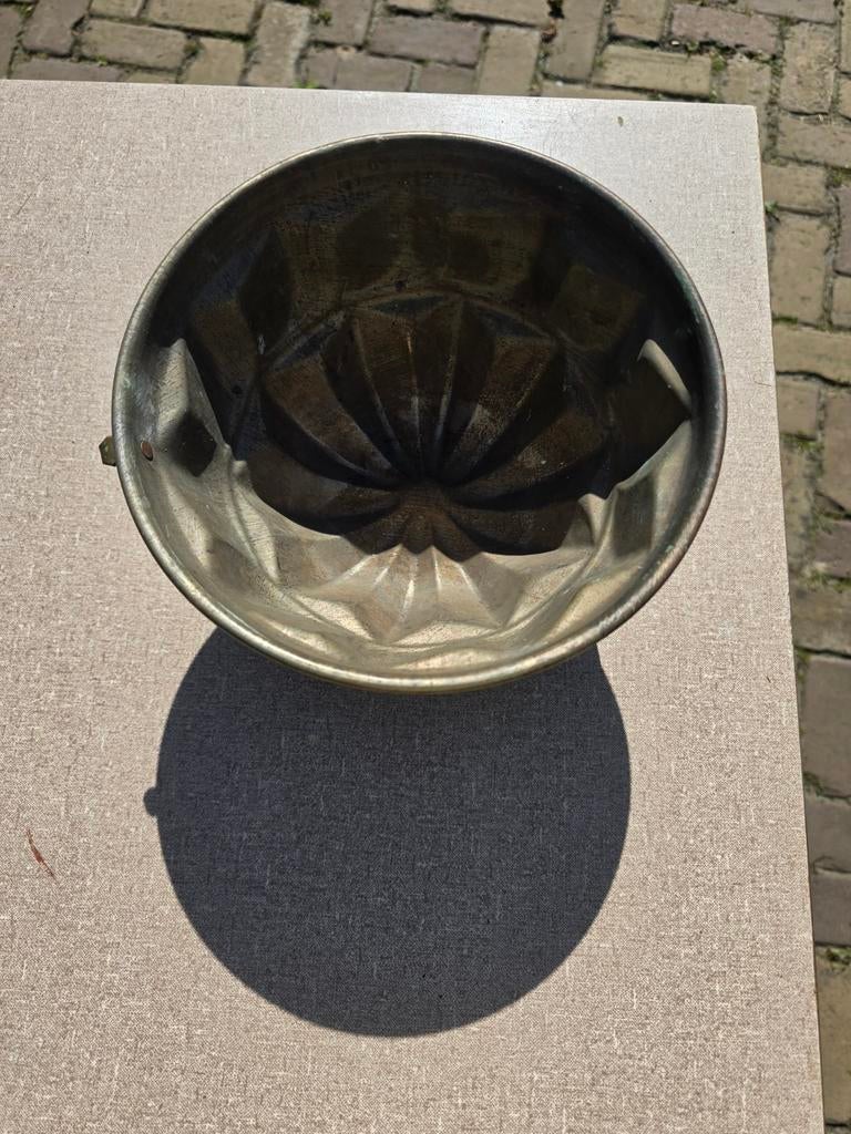 Vintage koperen tulband cake bakvorm puddingvorm, Antiek en Kunst, Ophalen of Verzenden