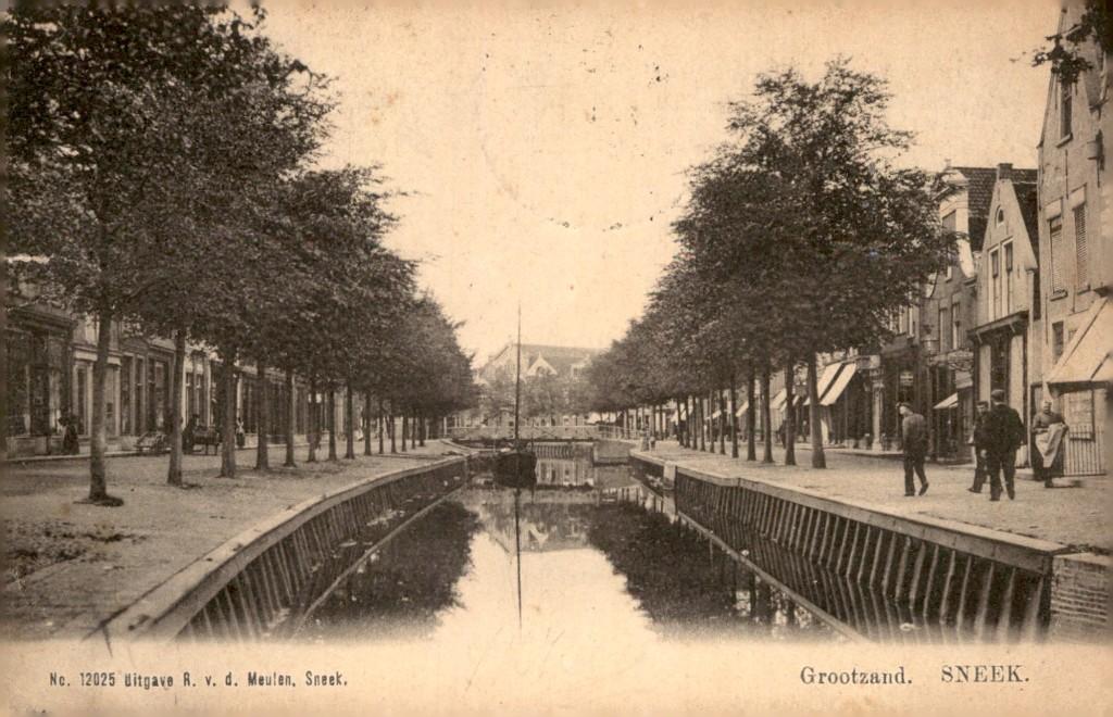 Sneek Grootzand # 175, Verzamelen, Ansichtkaarten | Nederland, Verzenden, Voor 1920, Gelopen, Friesland
