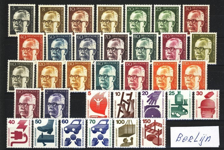 Berlijn, 2 postfrisse series freimarken., Verzenden, BRD, Postfris