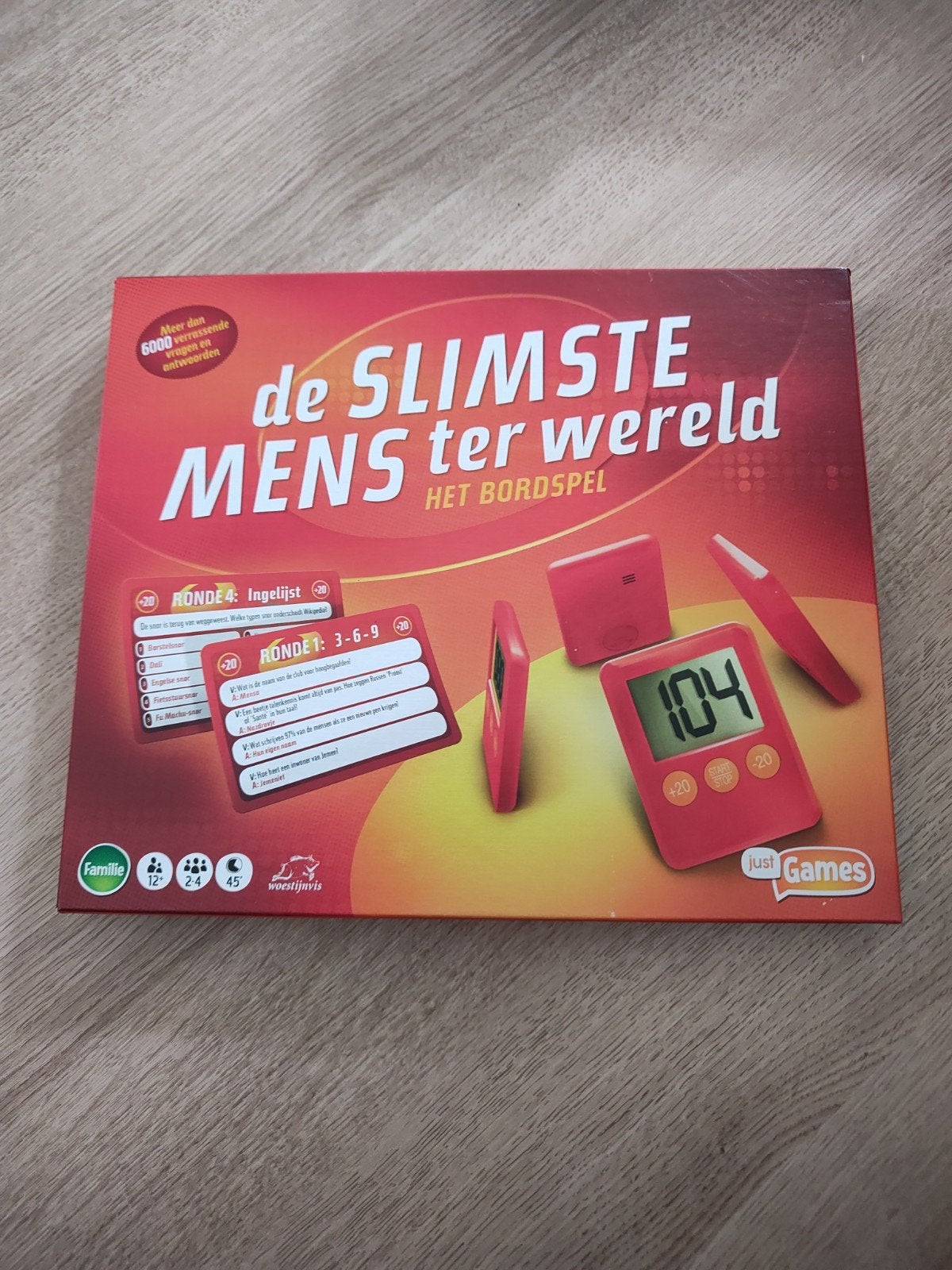De Slimste Mens ter Wereld - Het Bordspel, Een of twee spelers, Ophalen of Verzenden, Zo goed als nieuw, Just Games