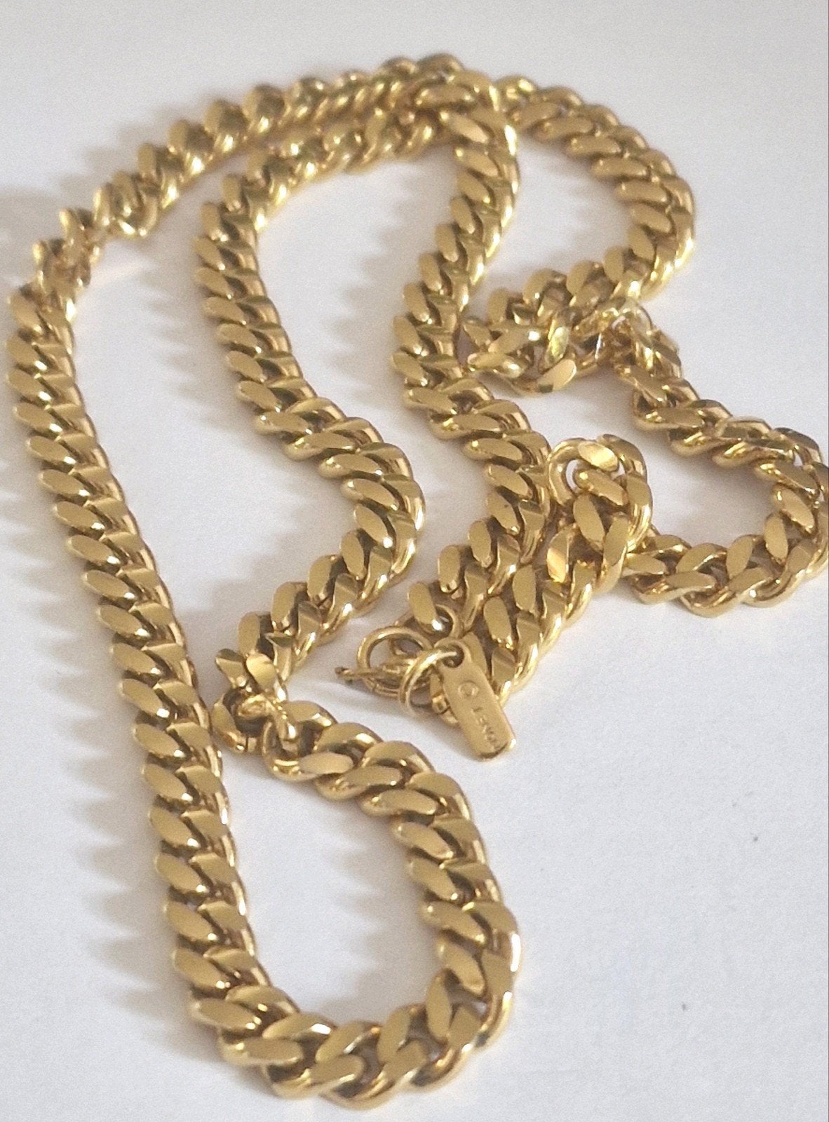 Vintage vergulde ketting Monet, Ophalen of Verzenden, Zilver, Overige materialen