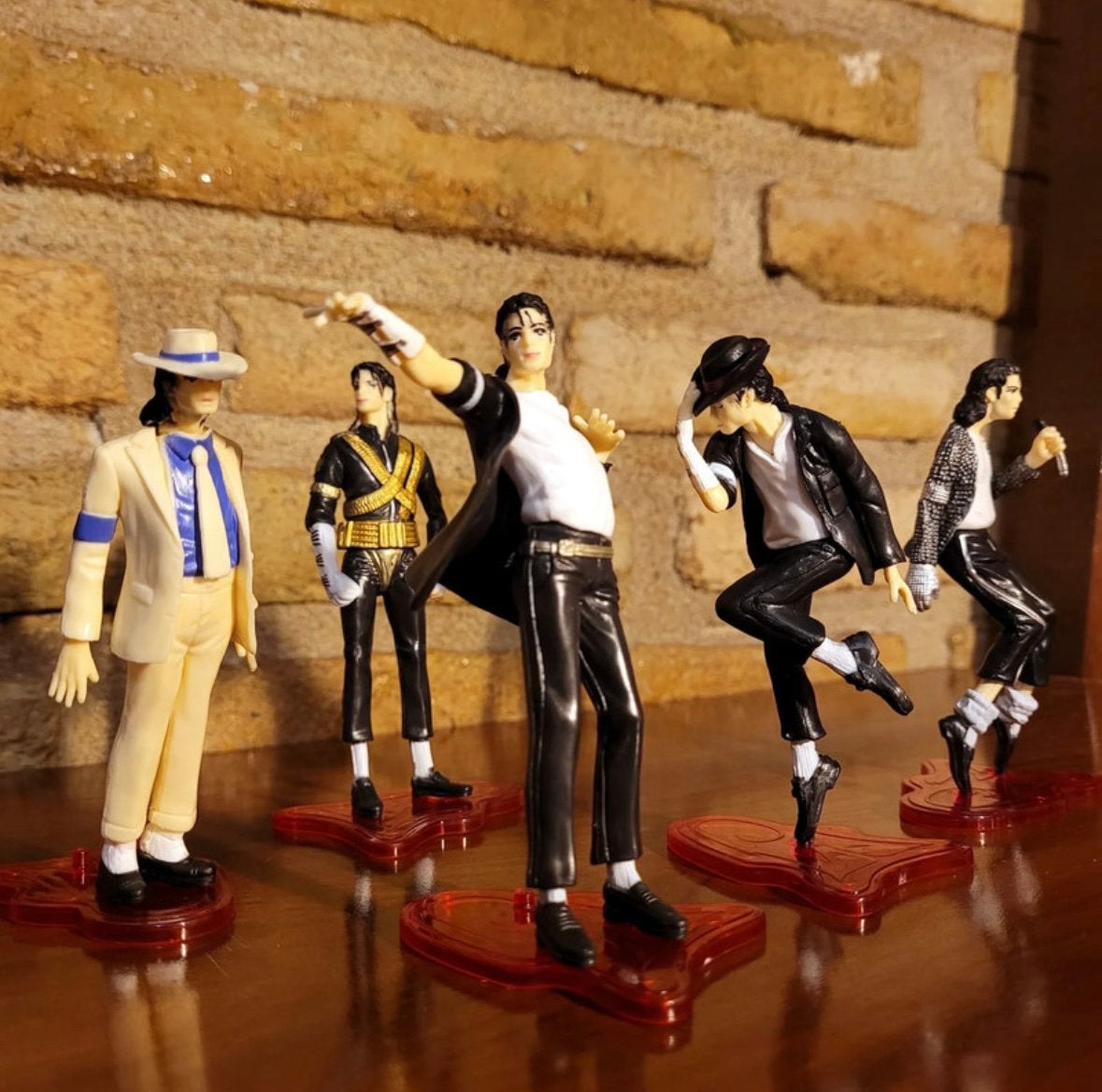 Michael Jackson figuren 5x hoogte 10cm, Ophalen of Verzenden, Zo goed als nieuw
