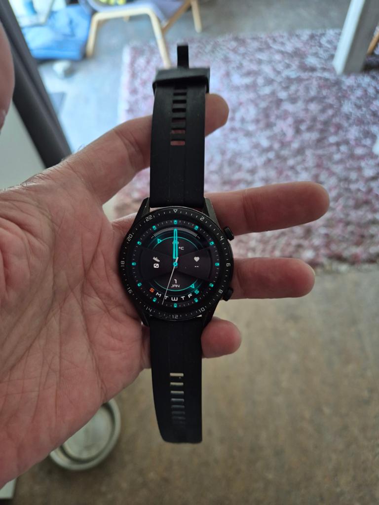 Huawei Watch GT 2 46mm Zwart - Zo goed als nieuw, Conditie, Zwart, Ophalen of Verzenden, Zo goed als nieuw