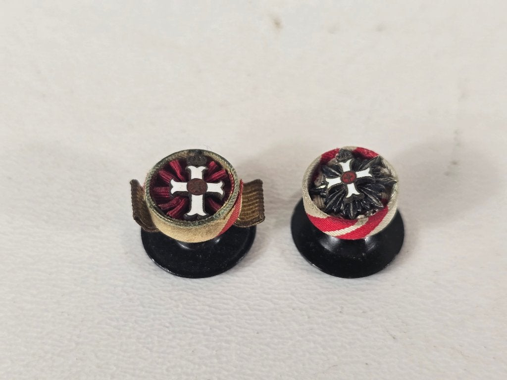Knoopsgatsrozetten (boutonnières), Frankrijk, ca. 1930, Verzamelen, Ophalen of Verzenden, Landmacht, Overige gebieden, Embleem of Badge
