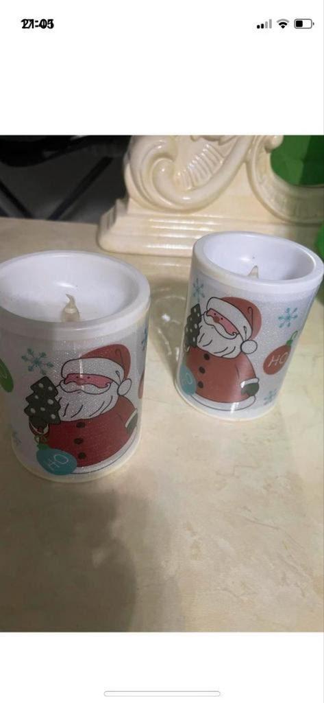 Kerst theelichthouder met LED per stuk €1,50, Diversen, Ophalen