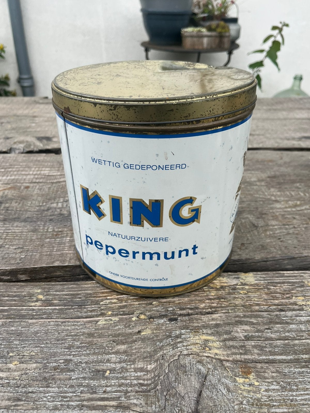 King bus metaal vintage retro pepermunt jaren 70-80 €5, Ophalen of Verzenden, Zo goed als nieuw