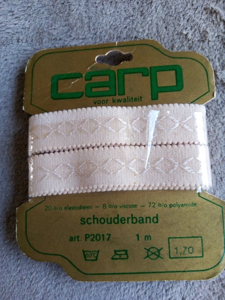 Schouderband/BH-elastiek - Carp - 1m - Nieuw/creme, Ophalen of Verzenden, Nieuw, Lint, Band of Elastiek