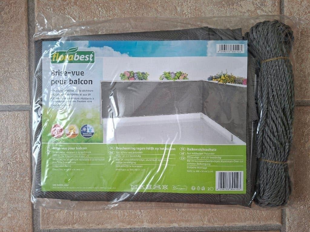 Nieuw balkonscherm kleur taupe 500 x 90 cm, Overige materialen, Nieuw, Ophalen of Verzenden, 200 cm of meer
