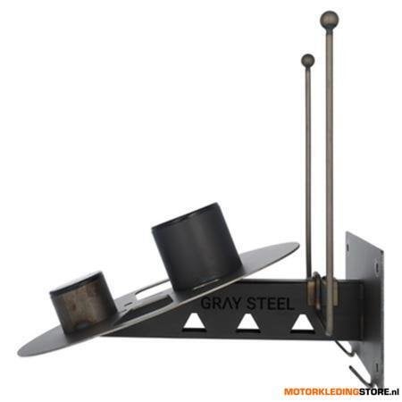 Gray Steel X7 Helm En Kleding Wall Mount, Metaal, Motoren, Ophalen of Verzenden, Nieuw met kaartje