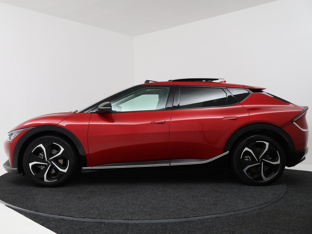 Kia Ev6 Plus Advanced 77.4 kWh | Schuif-/kanteldak | Warmtep, Auto's, Kia, Automaat, Achterwielaandrijving, Gebruikt, Zwart