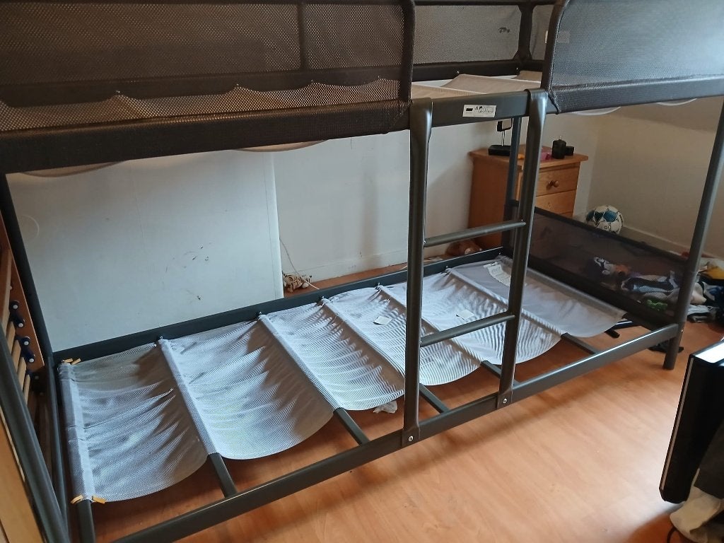 Stapelbed, Huis en Inrichting, Ophalen, Gebruikt, 90 cm, 160 tot 180 cm