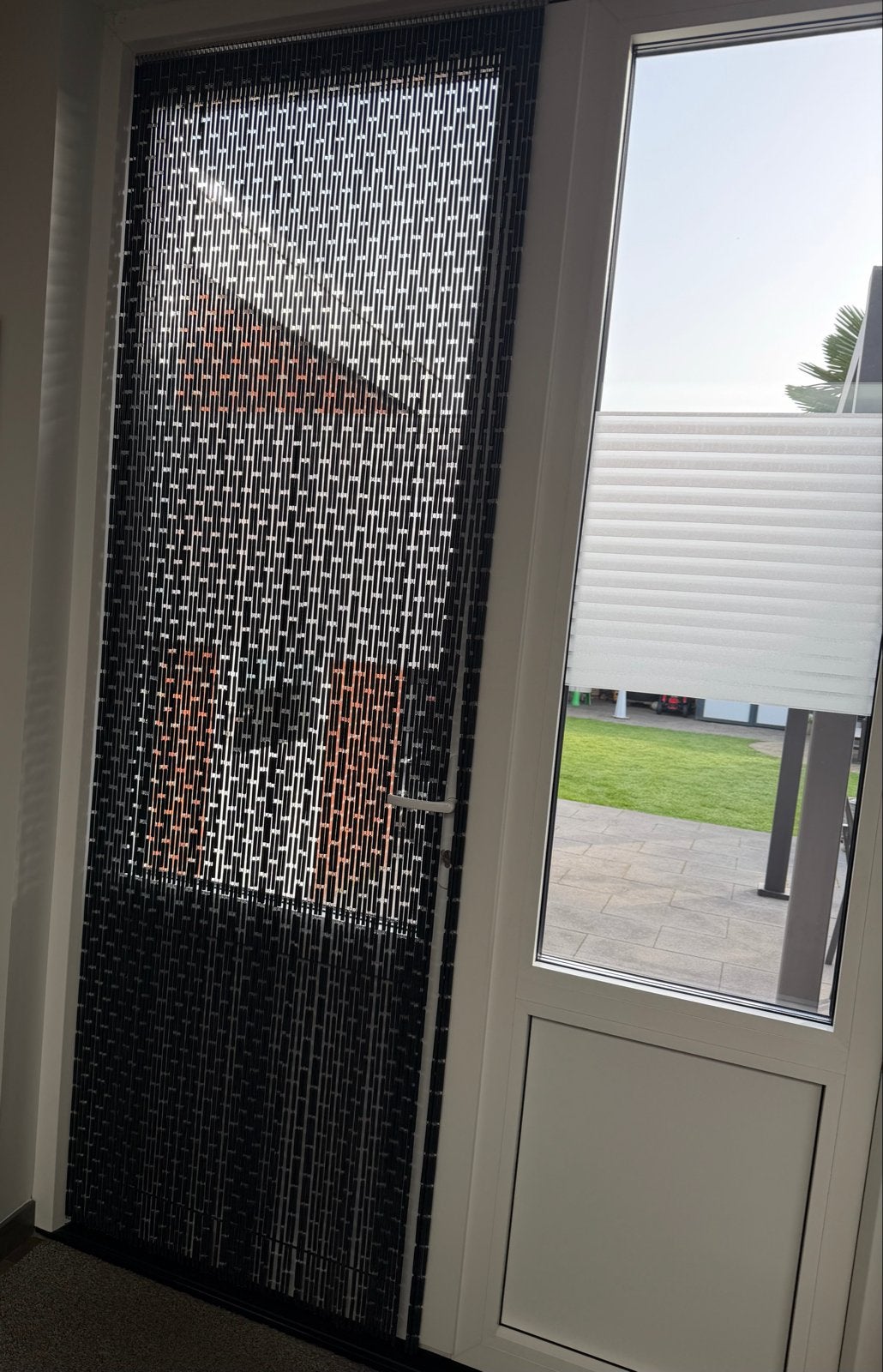 Zwart vliegengordijn voor deur of raam, Ophalen, Gebruikt, Zwart, Kunststof