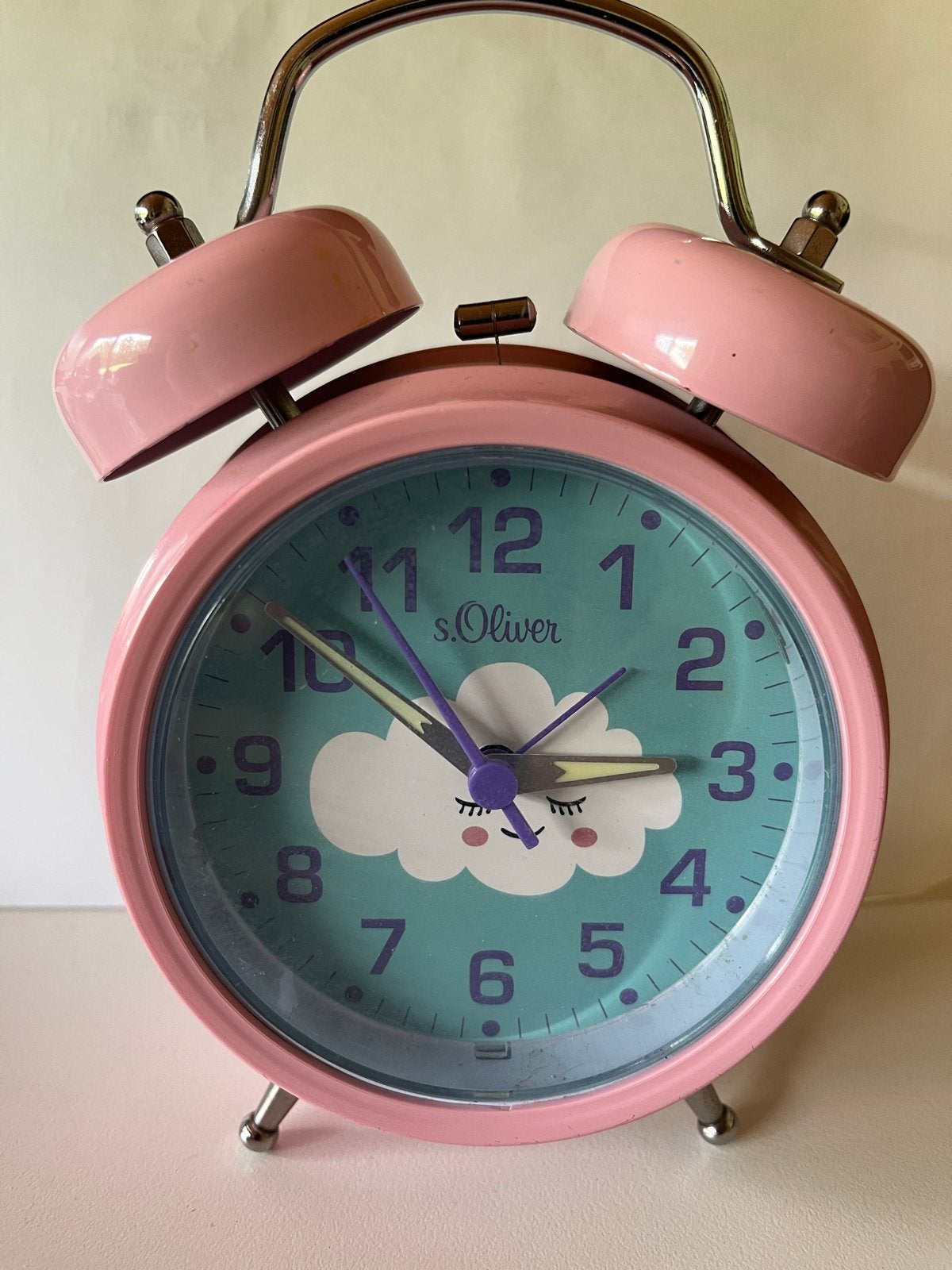 Leuke roze s.Oliver wekker met wolken design, Ophalen of Verzenden, Gebruikt