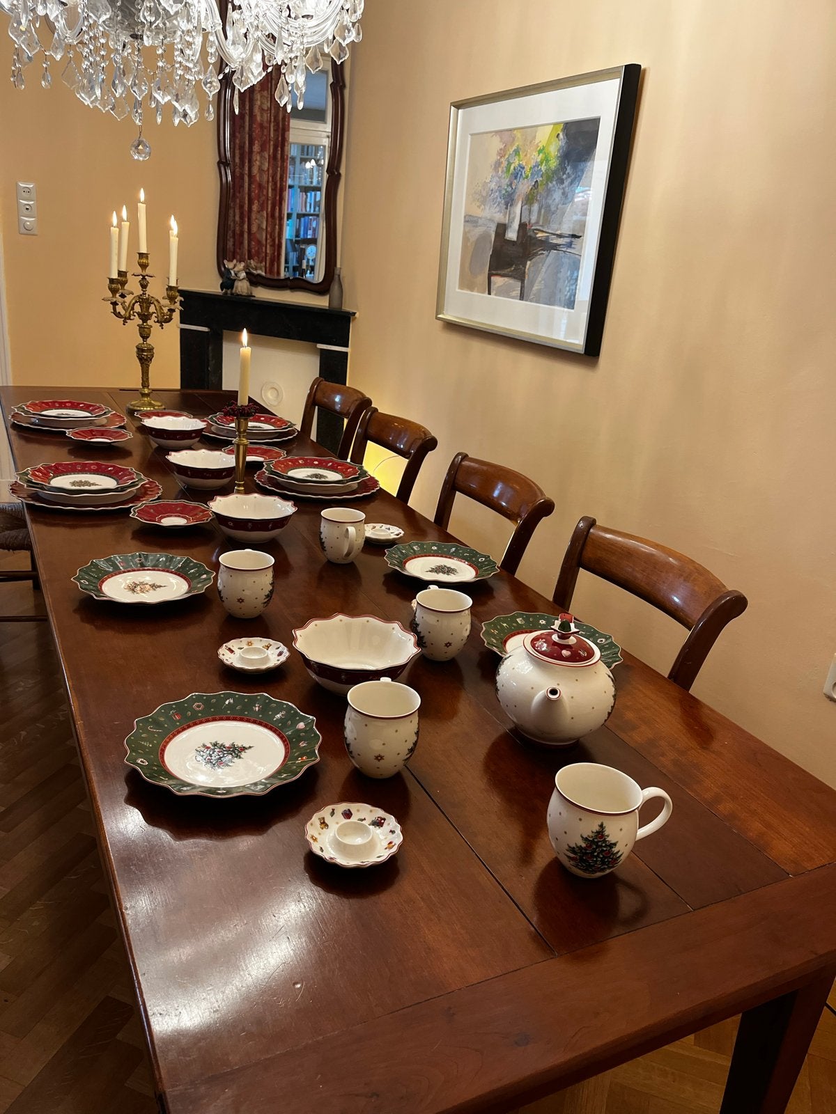 Uitgebreid Villeroy & Boch Toy's Delight Kerstservies, Ophalen, Villeroy & Boch, Zo goed als nieuw, Porselein