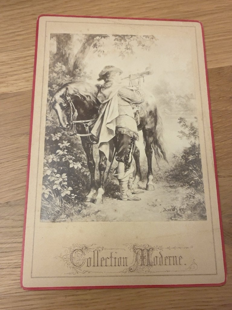 Antieke lichtdruk 1887 C. Schweninger Jr. Abschied, Verzenden