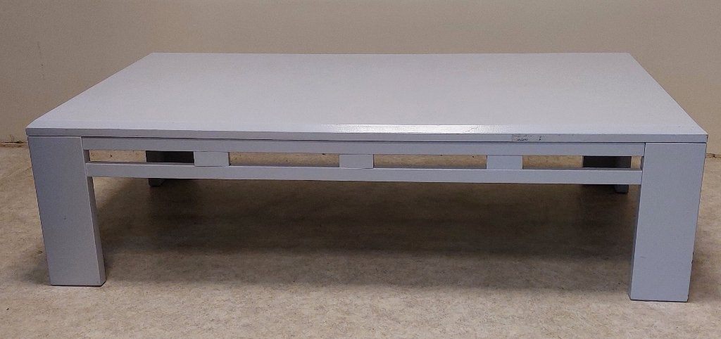 Lichtblauw geverfde salontafel (135x80x36cm), Ophalen, Gebruikt, 100 tot 150 cm, 50 tot 100 cm