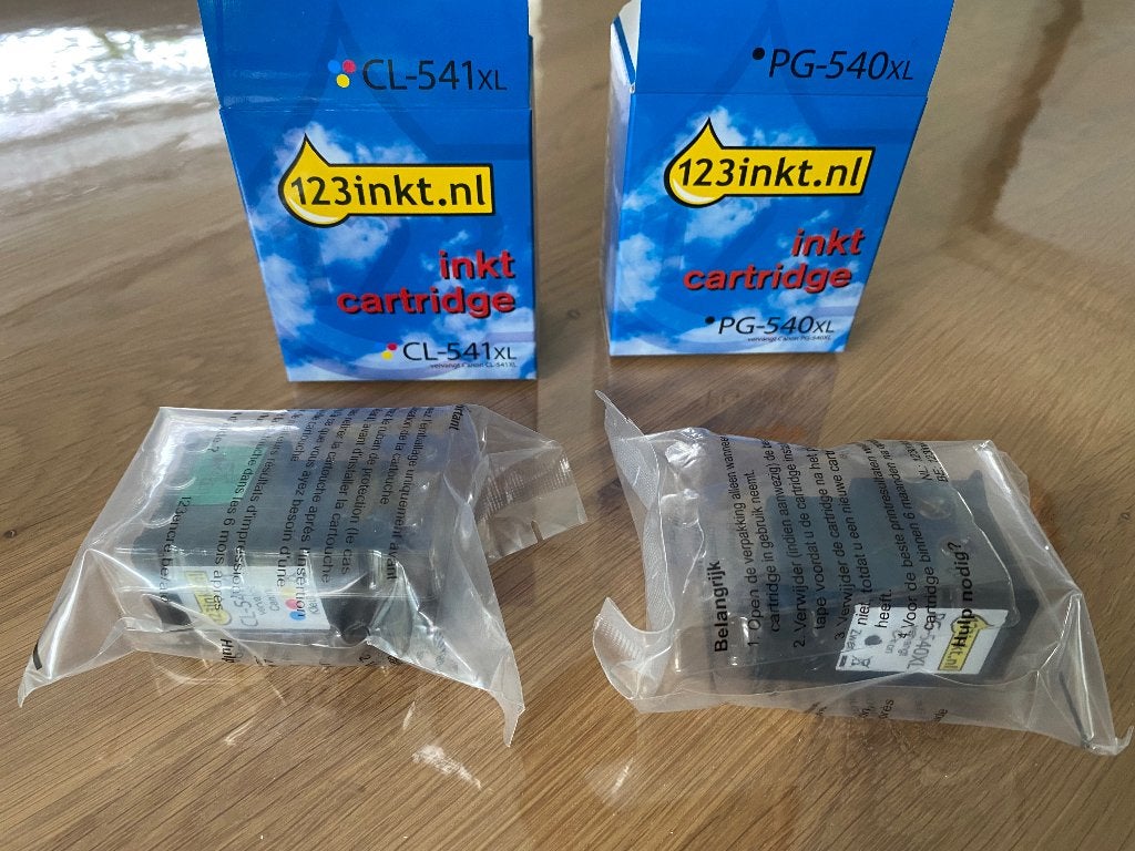 Te koop: PG-540XL en CL-541XL cartridges, Ophalen of Verzenden, Nieuw, Cartridge, 123inkt