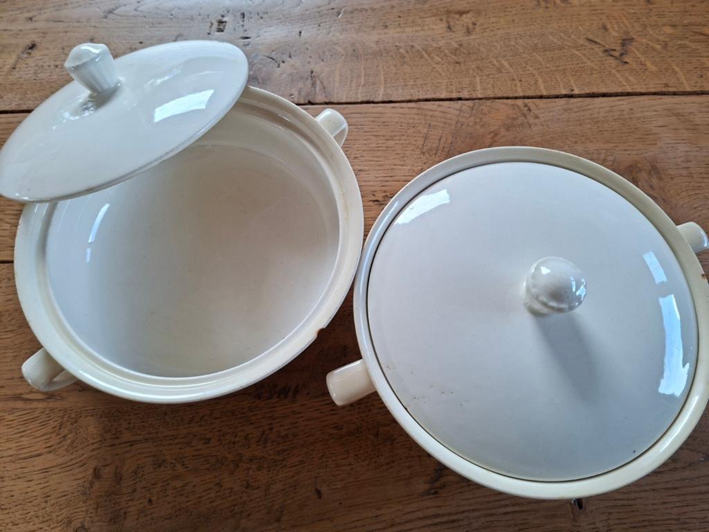 Aardewerk, P. REGOUT, wit/crème doorsnee 17 cm groenteschale, Ophalen, Overige materialen