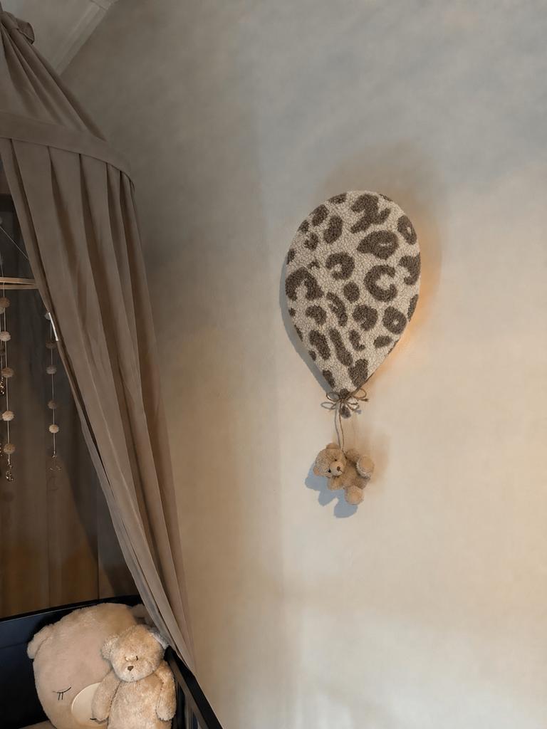 Ballon teddy met beertje wandlamp dreamlight panter, Draadloos, Bruin, Nieuw, Ophalen of Verzenden