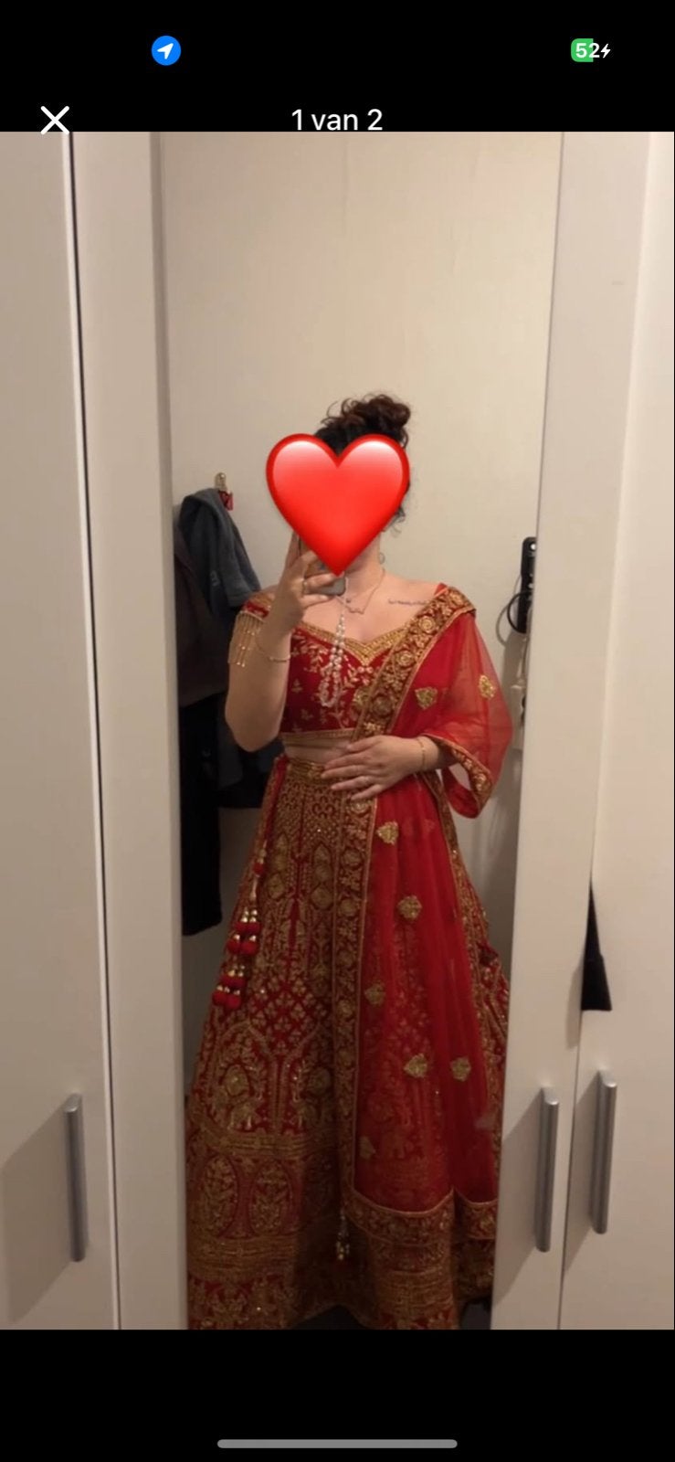Bindalli Turkse Henna jurk / Indiase Lehenga trouwjurk, Kleding | Dames, Ophalen, Gedragen, Rood, Trouwjurk