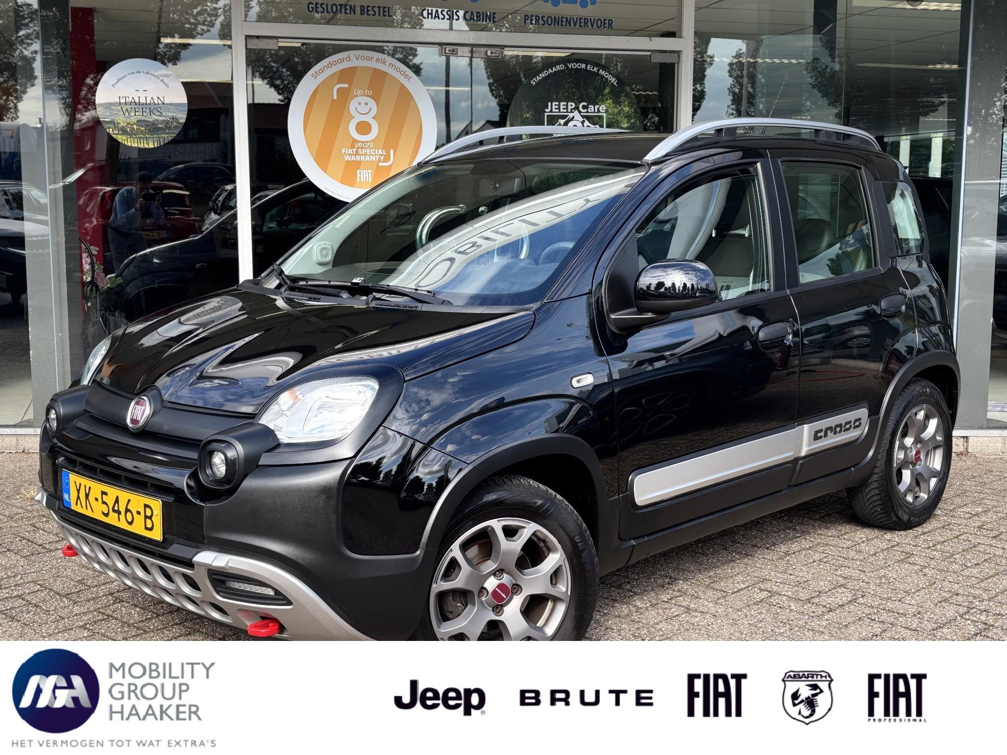 Fiat Panda 1.2 City Cross | All season | 1e eigenaar | Clima, Auto's, Voorwielaandrijving, Leder en Stof, Zwart, Bedrijf