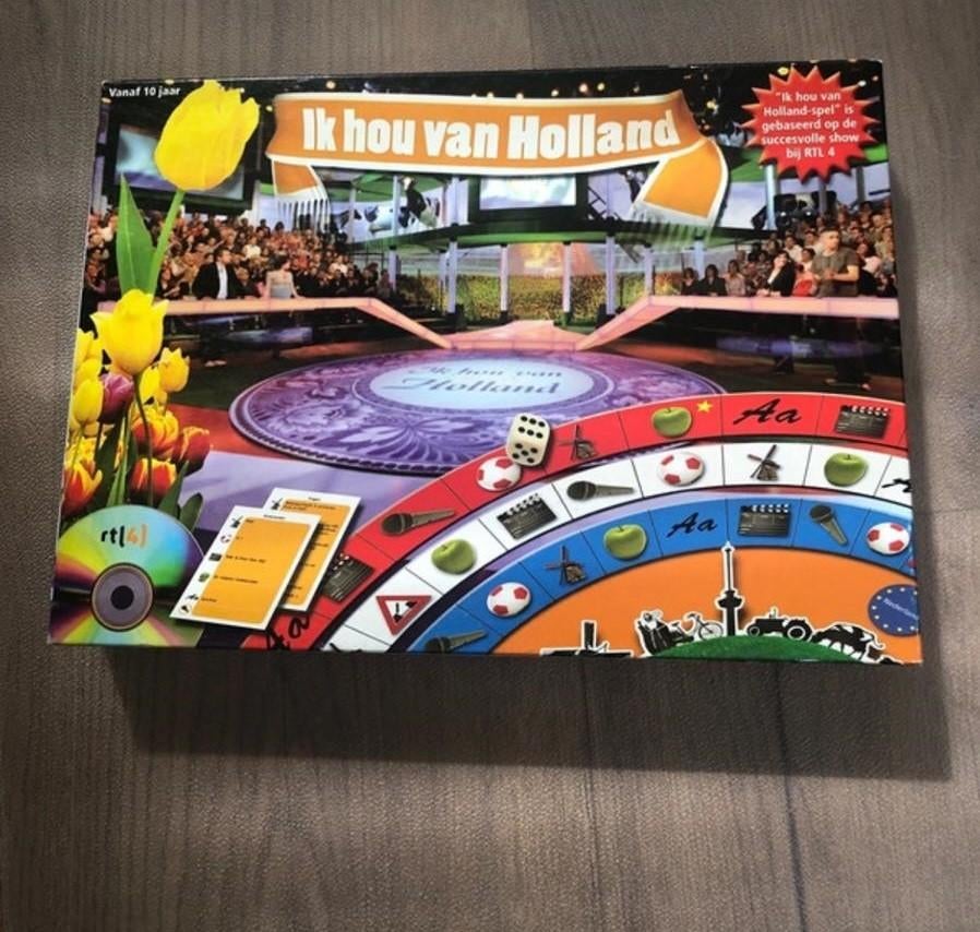 Spel Ik hou van Holland, Hobby en Vrije tijd, Gezelschapsspellen | Bordspellen, Vijf spelers of meer, Ophalen of Verzenden, Gebruikt