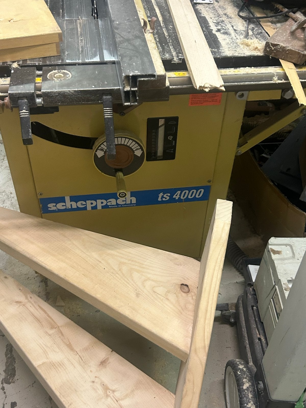 Scheppach TS 4000 Tafelzaag met afzuiging, Gebruikt, 70 mm of meer, Overige typen, Ophalen of Verzenden