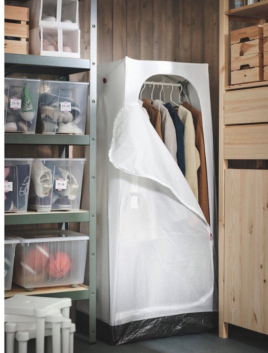 IKEA garderobe tent, Kunststof, Gebruikt, 150 tot 200 cm, Met hangruimte