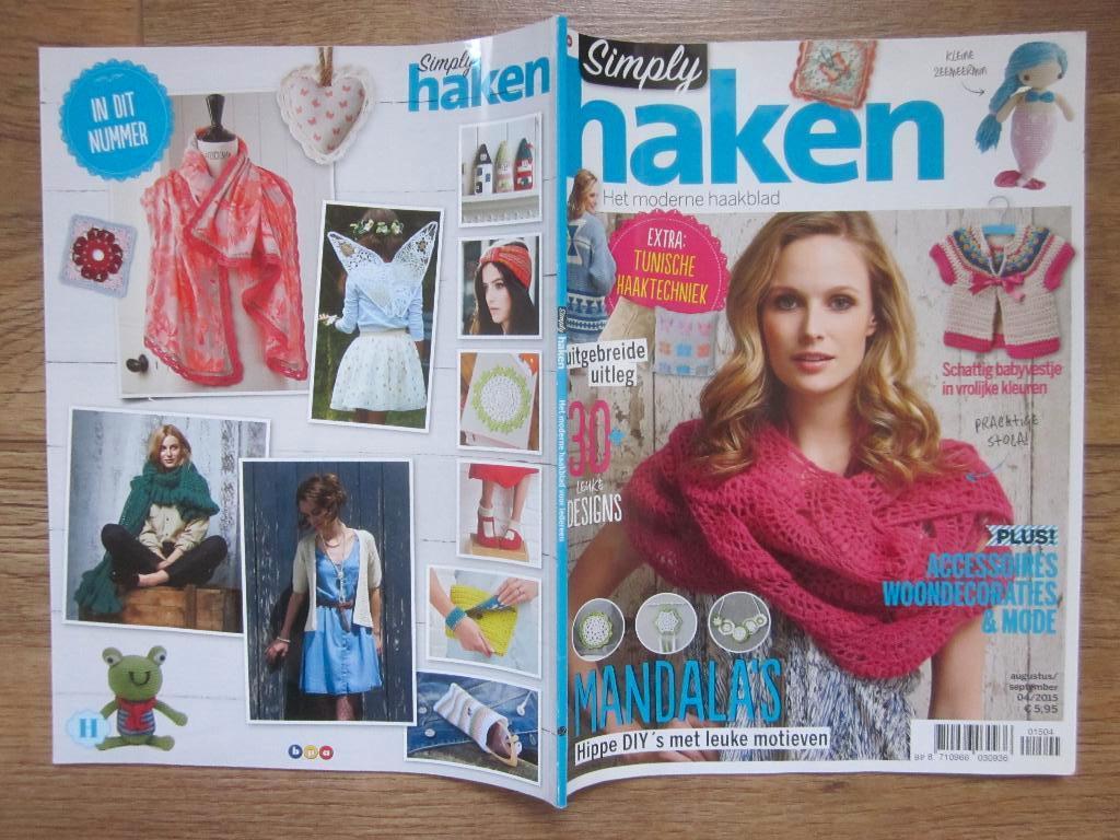 Simply haken Het moderne haakblad augustus/september 2015, Ophalen of Verzenden, Zo goed als nieuw, Haken, Patroon of Boek