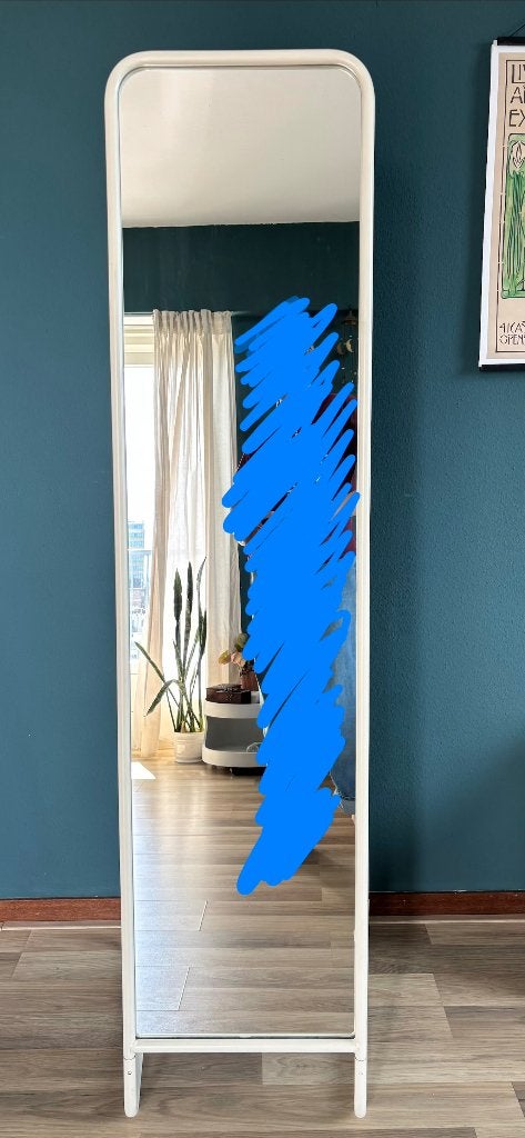 KNAPPER spiegel, Huis en Inrichting, Woonaccessoires | Spiegels, Ophalen, Minder dan 50 cm, Gebruikt, 150 tot 200 cm