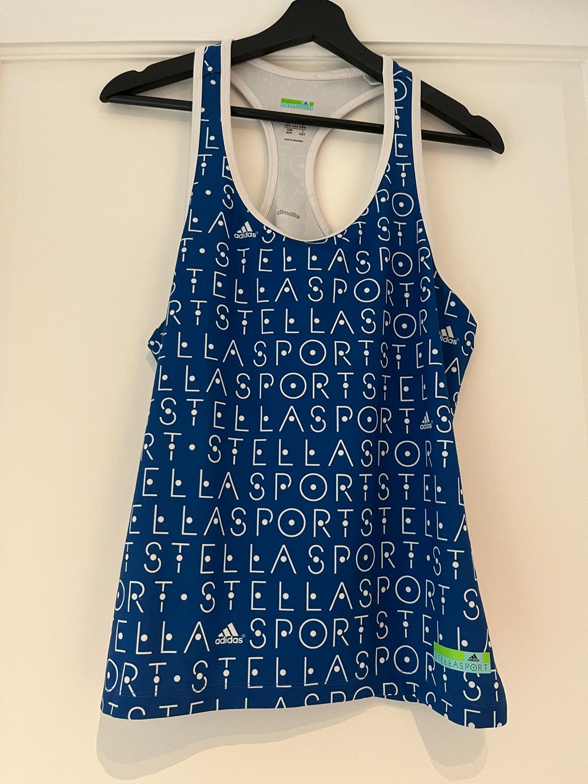 Adidas by Stella McCartney Sport Tanktop, Maat 38/40 (M), Verzenden, Blauw, Fitness of Aerobics