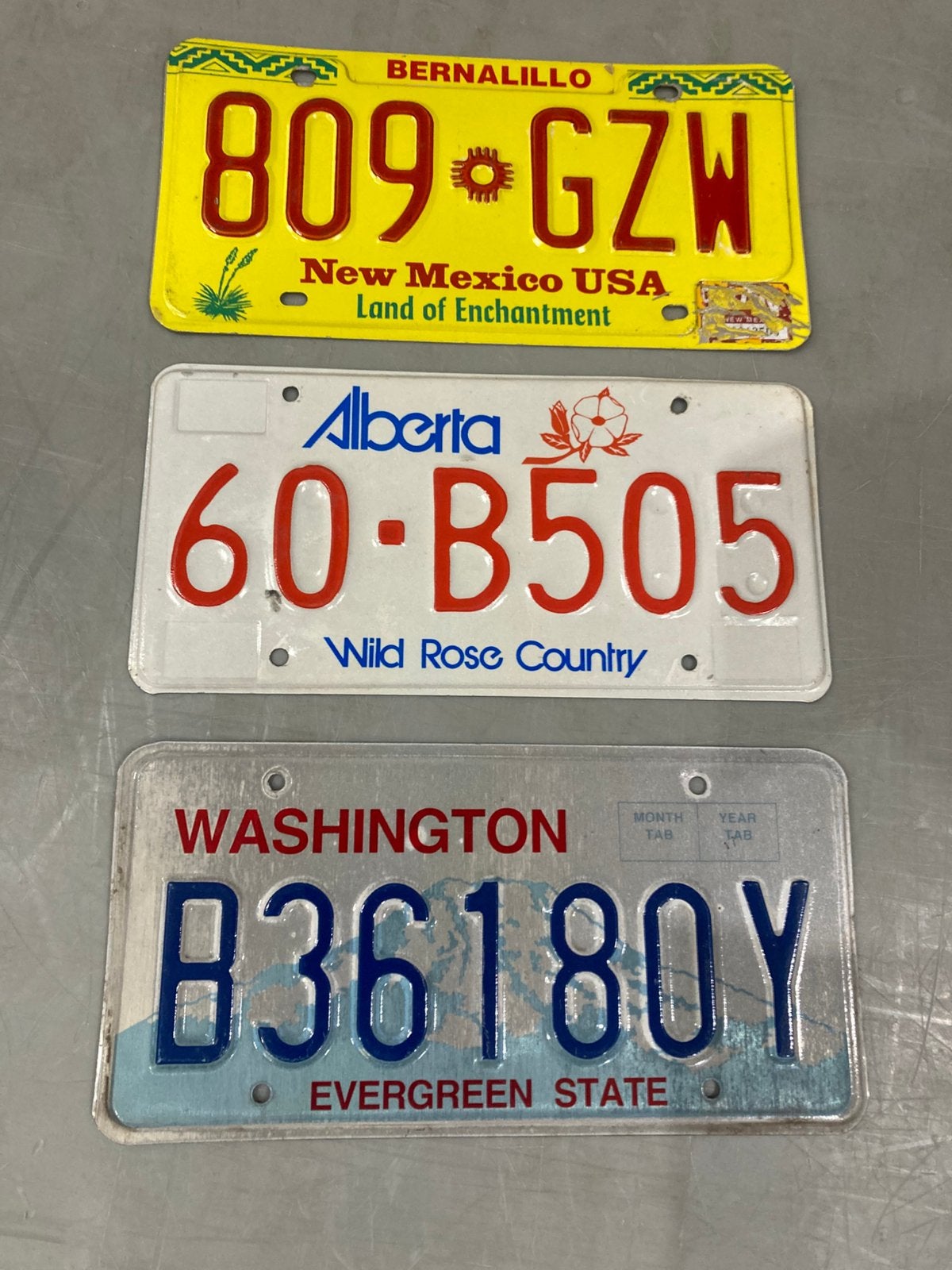 Usa kenteken platen washington / new mexico, Ophalen, Zo goed als nieuw