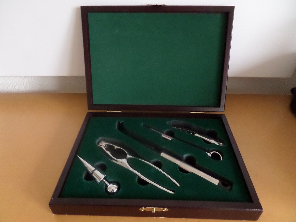 luxe wijnset in kistje, Nieuw, Ophalen of Verzenden, Minder dan 5 flessen, 5 – 50