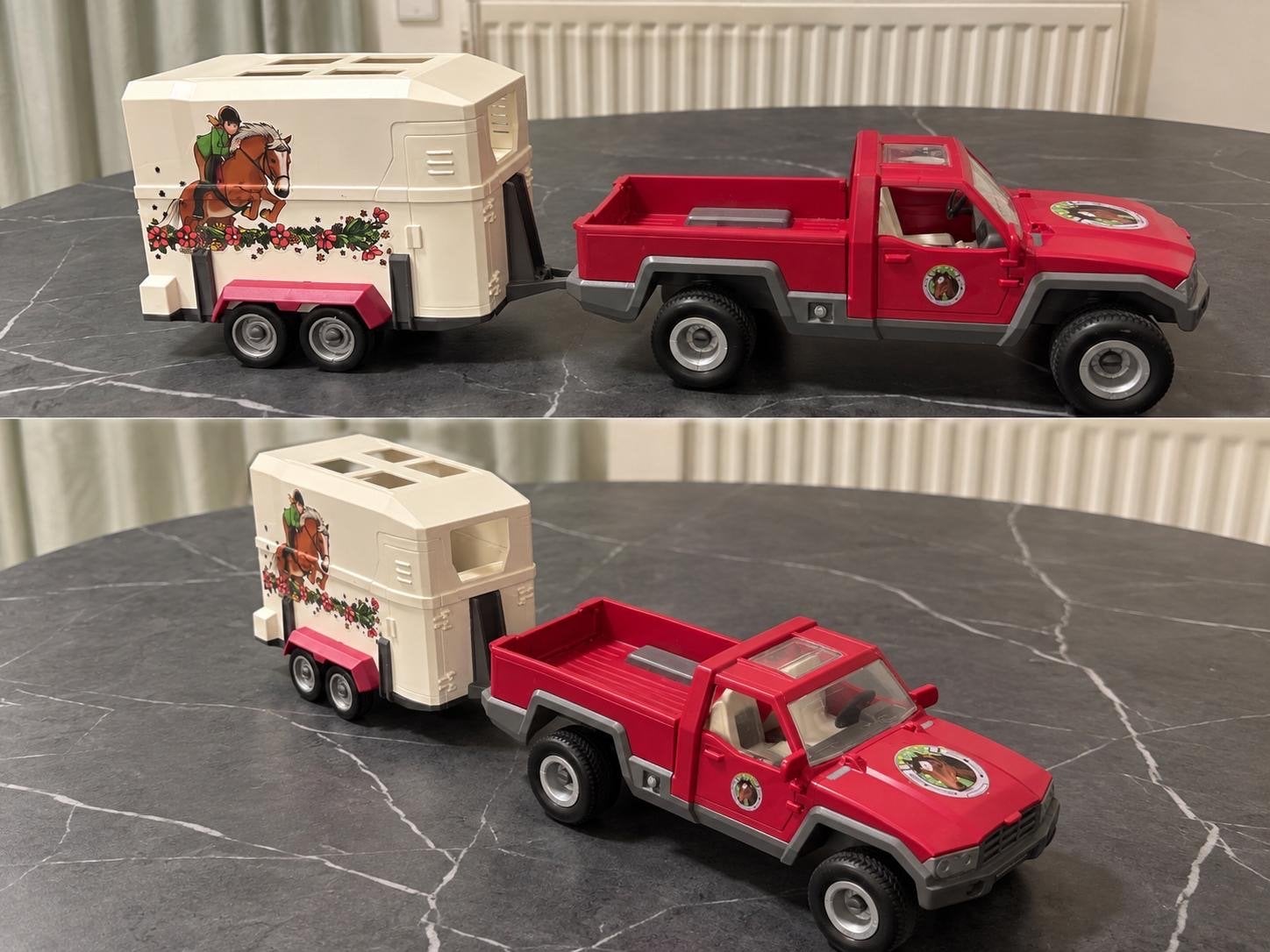 Schleich Pick-up met Paardentrailer, Ophalen of Verzenden, Zo goed als nieuw