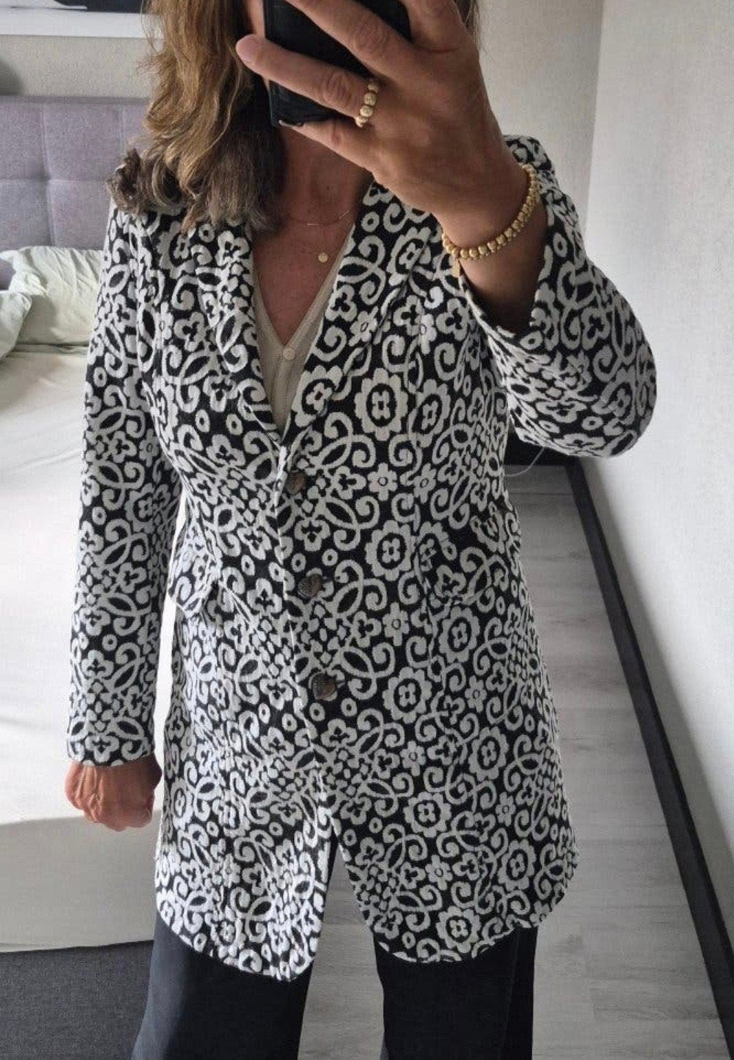 Prachtig lang colbert van Helena Hart, maat M, Kleding | Dames, Maat 38/40 (M), Meerkleurig, Zo goed als nieuw, Jasje