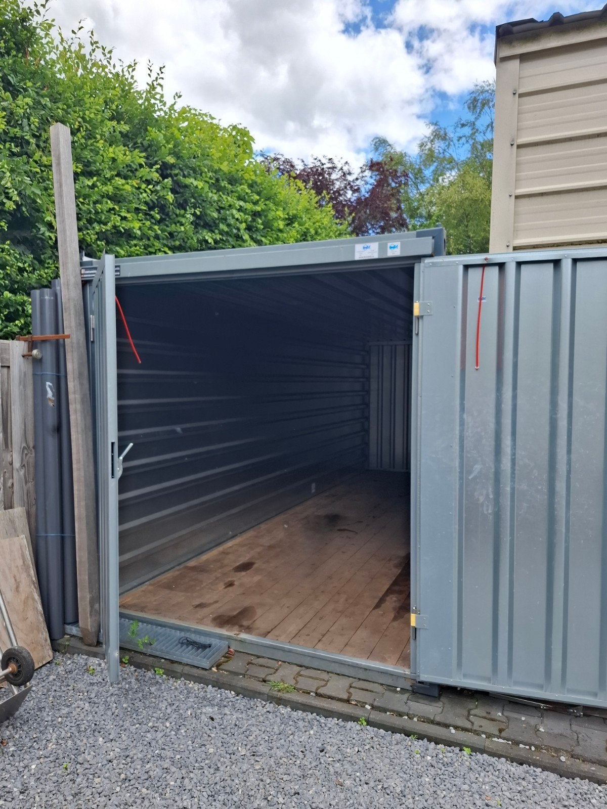 demontabele 20 ft metalen opslagcontainer, Ophalen