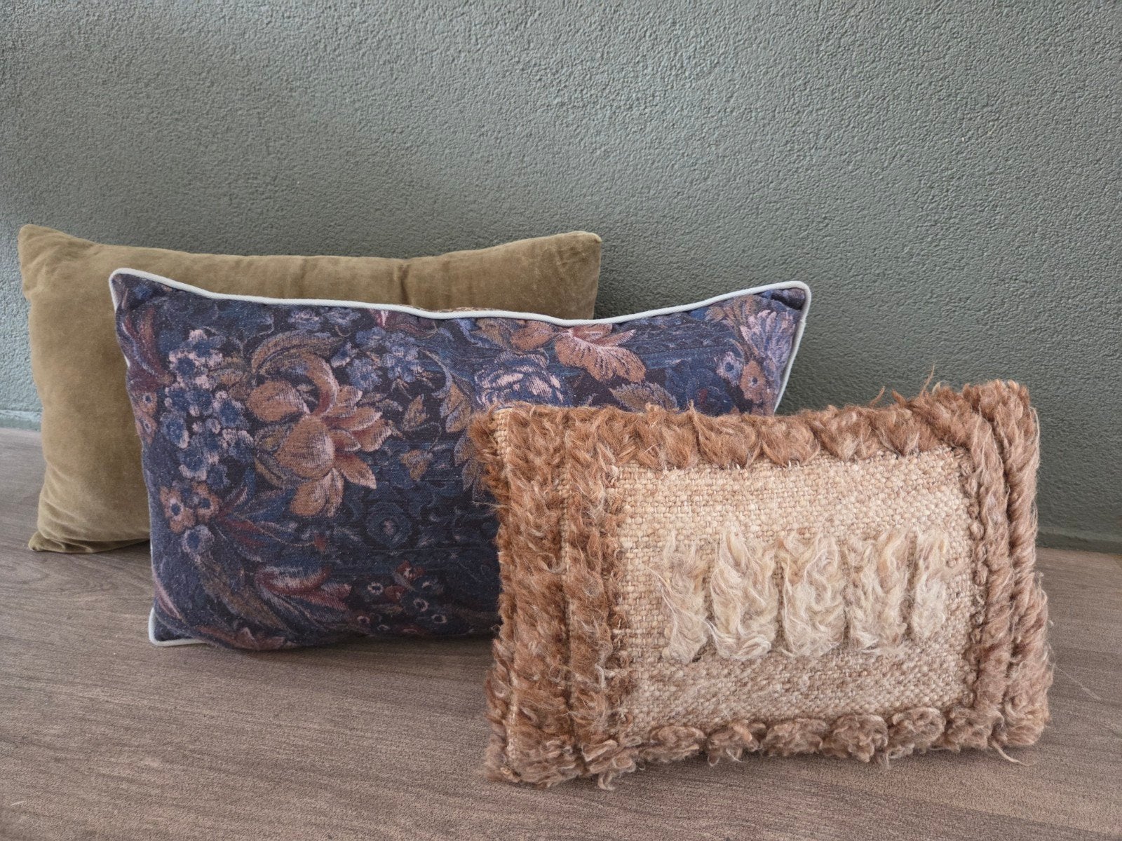 hk living kussens groen beige bruin blauw, Overige merken, Afneembare hoes, Vierkant, Ophalen of Verzenden
