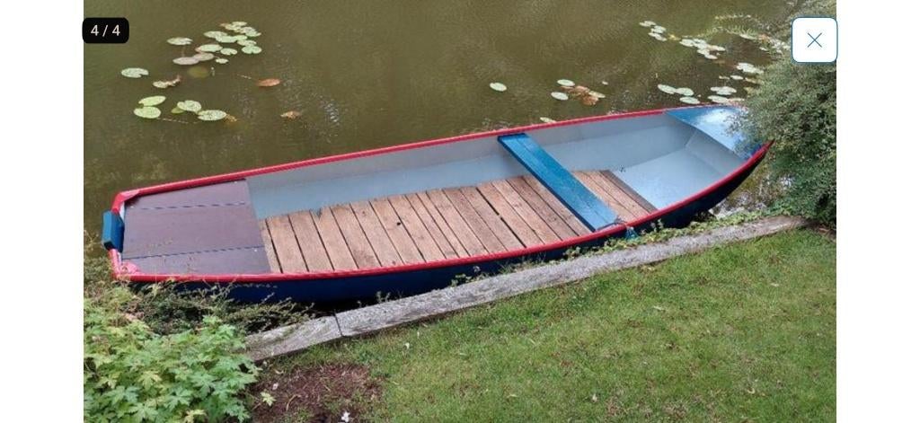 Boot | Stalen vlet | Grachten boot, Watersport en Boten, Ophalen, Gebruikt, Drie personen of meer, Overige typen
