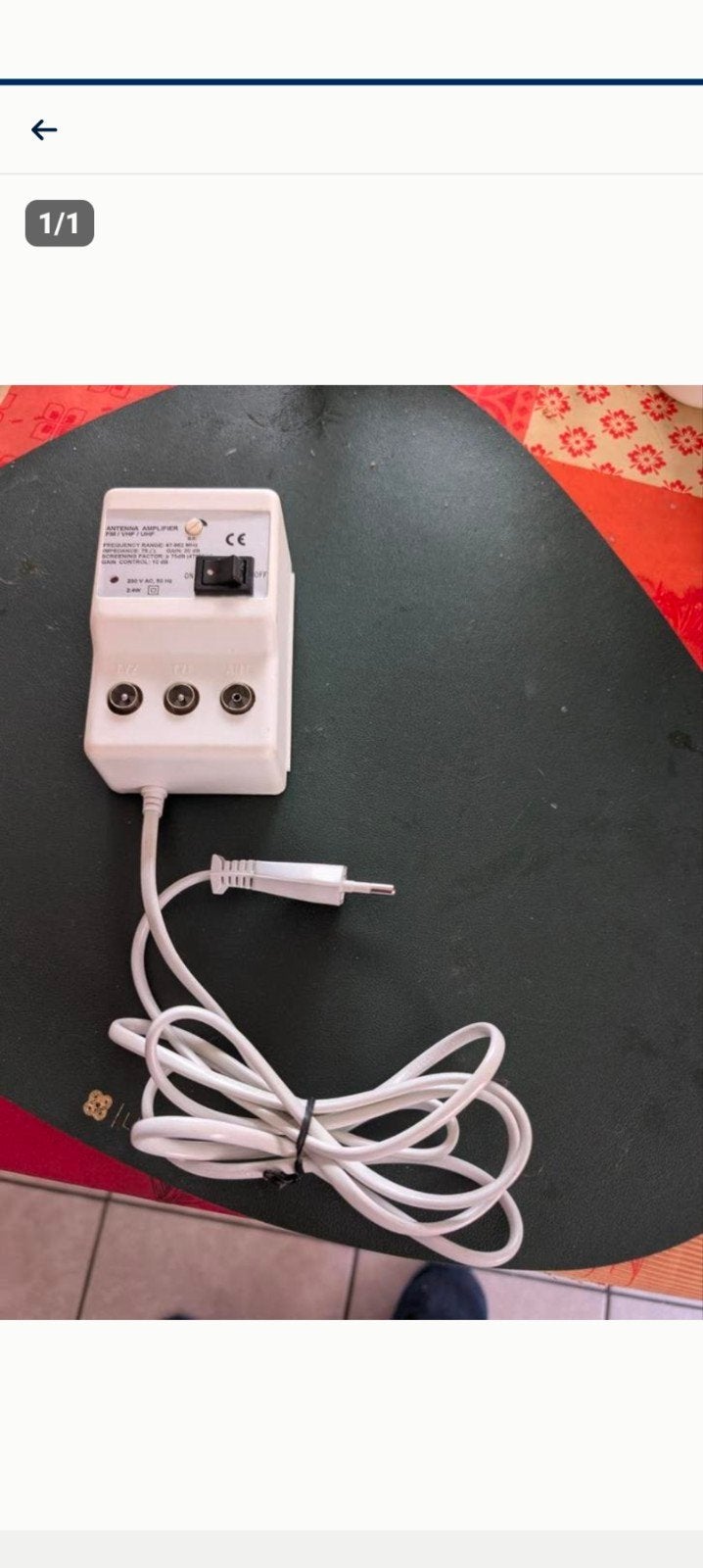 ANTENNA AMPLIFIER FM. VHF  UHF 230V, Ophalen of Verzenden
