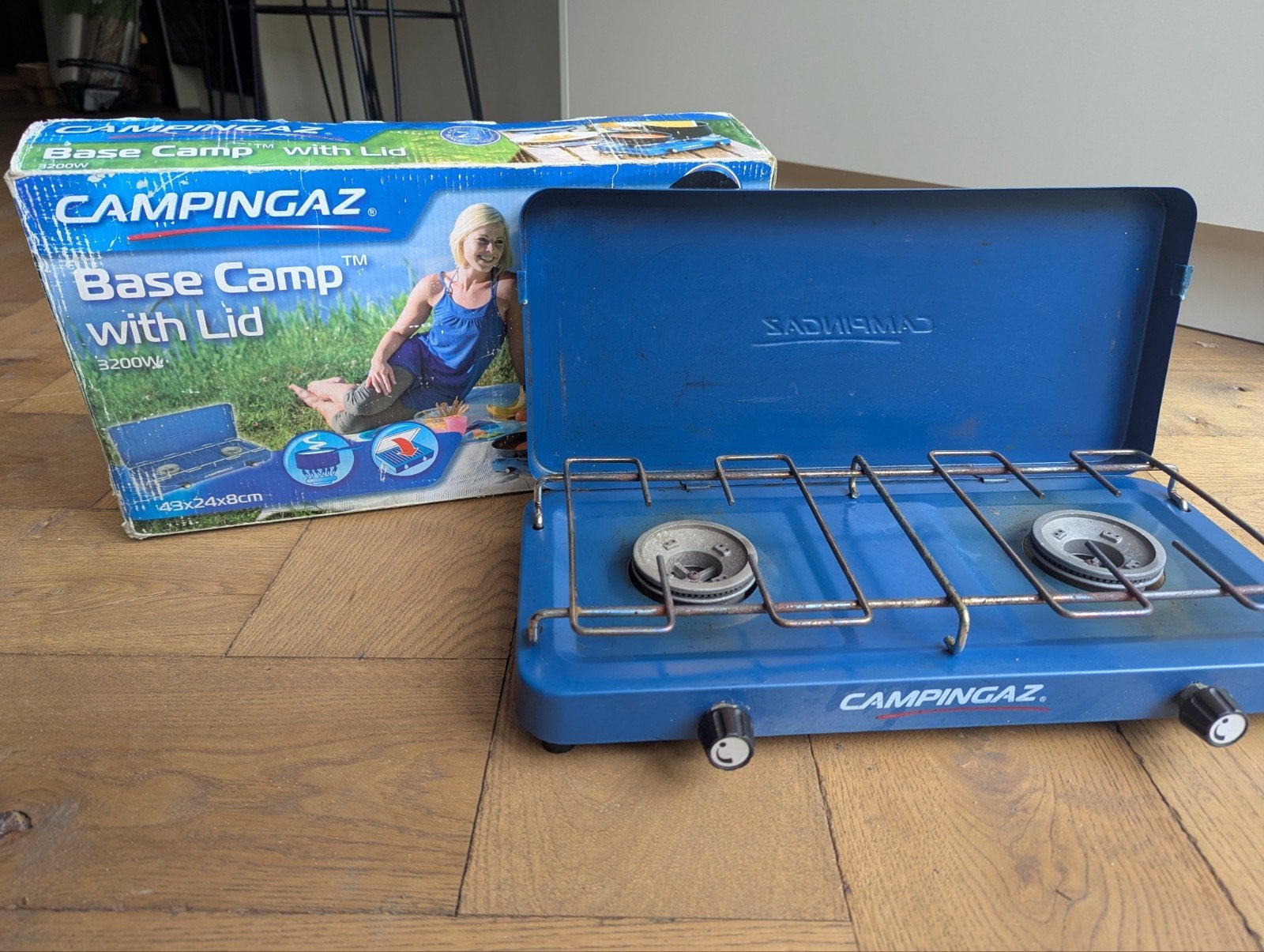 Dubbele Campingaz Base Camp brander met slang, Ophalen, Gebruikt