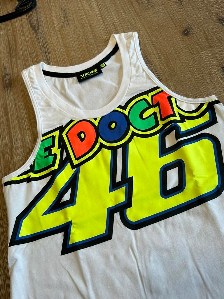 Valentino Rossi top, Wit, Ophalen of Verzenden, Zo goed als nieuw, Zonder mouw