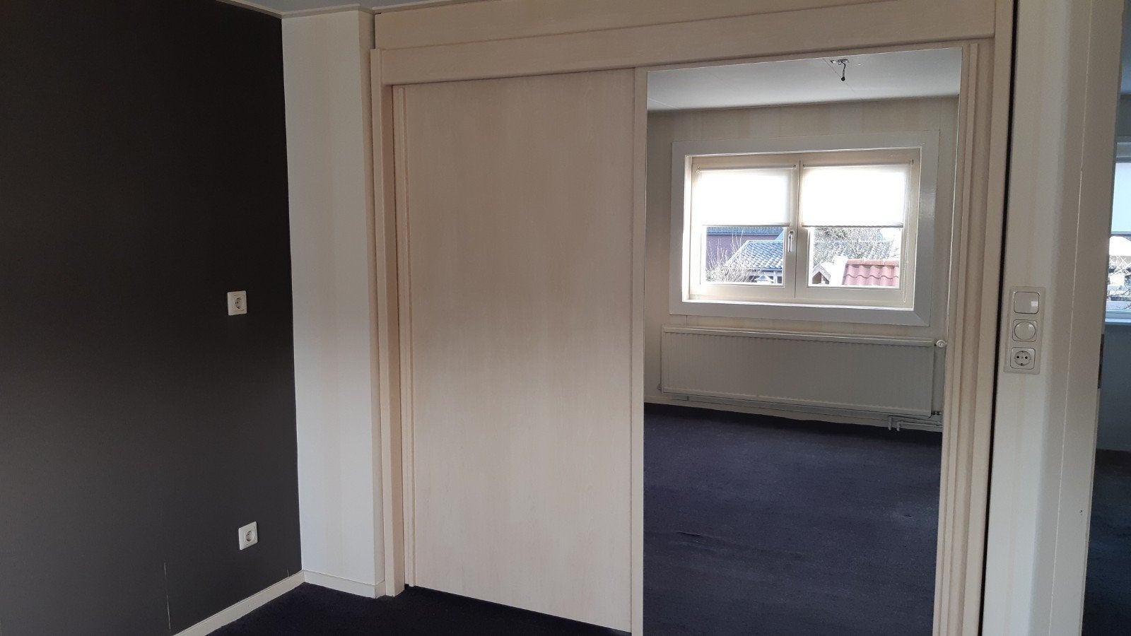 Schuifkast met Spiegel, 200x200 cm, Hang- en Leggedeelt, Huis en Inrichting, Kasten | Kledingkasten, Ophalen, 50 tot 75 cm, 200 cm of meer