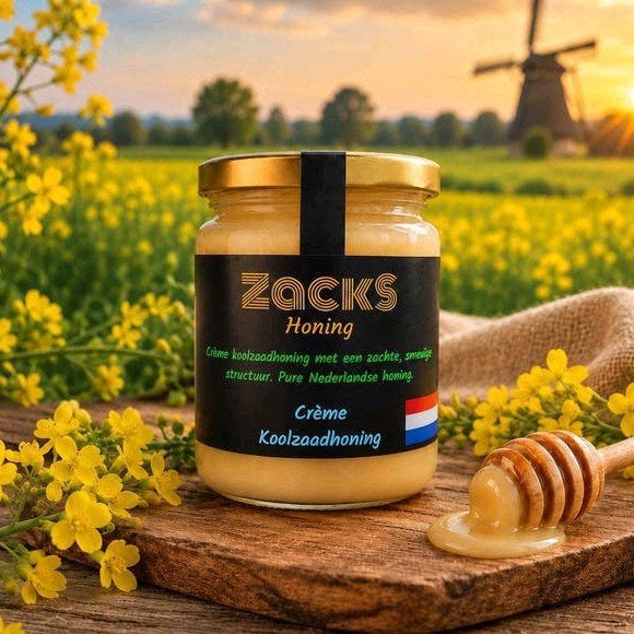 Nederlandse Crème-koolzaadhoning 350 gram., Ophalen of Verzenden