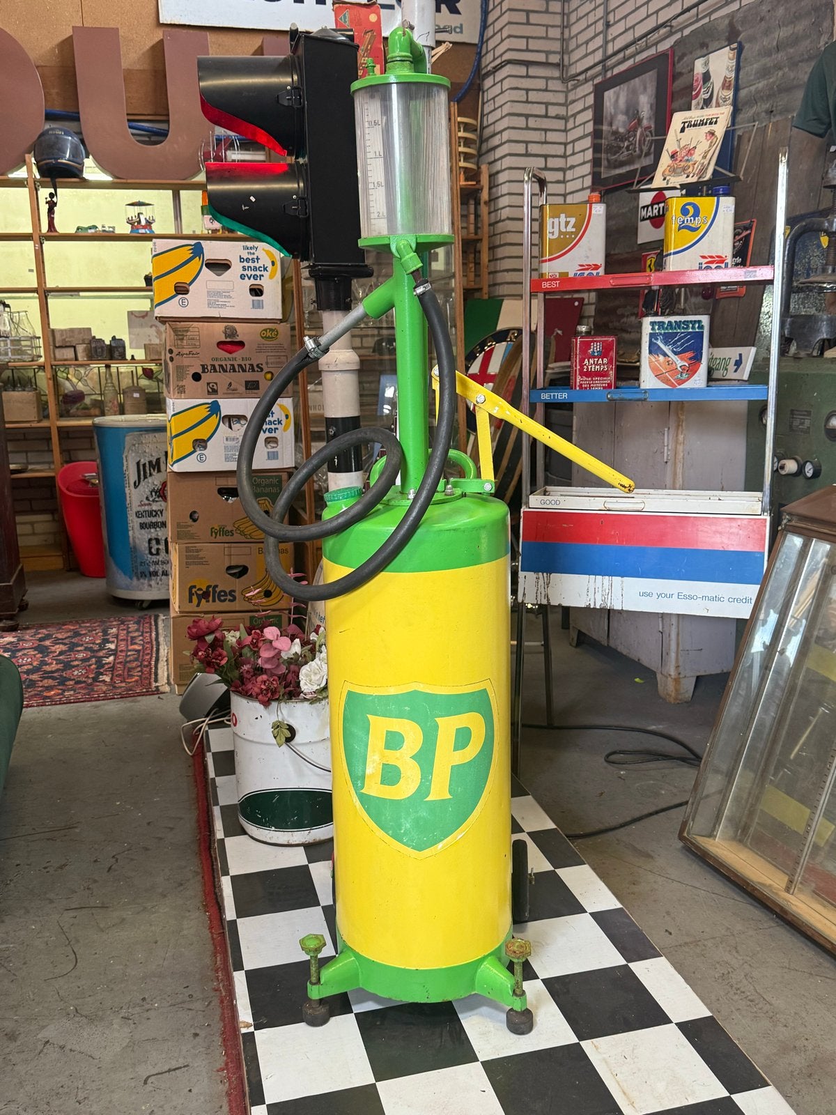 BP 2-takt Benzine Pomp, Ophalen, Gebruikt, Gebruiksvoorwerp, X