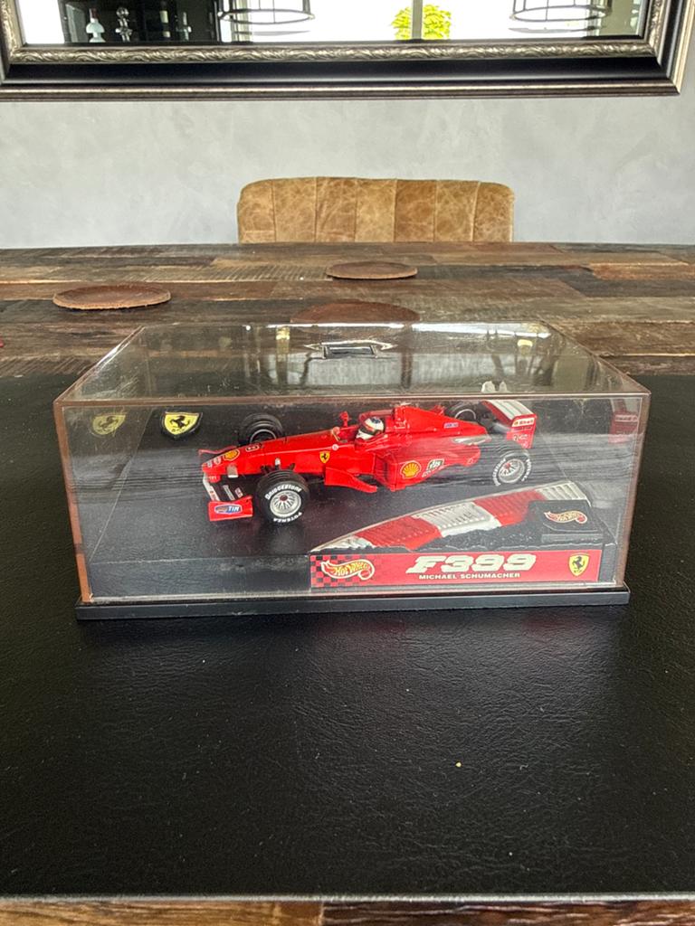 Hot Wheels F399 Michael Schumacher Ferrari Formule 1, Ophalen of Verzenden, Zo goed als nieuw, Auto, Overige merken