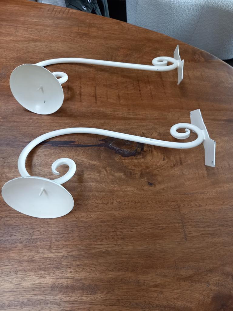 2 kaarsenhouders voor aan de muur., Huis en Inrichting, Woonaccessoires | Kandelaars en Kaarsen, Ophalen of Verzenden, Metaal
